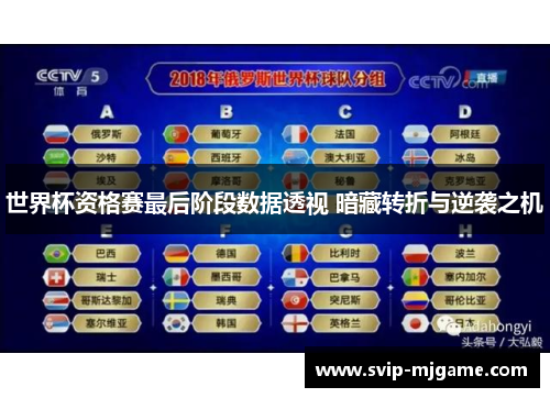 世界杯资格赛最后阶段数据透视 暗藏转折与逆袭之机 世界杯资格赛最后阶段数据透视 暗藏转折与逆袭之机